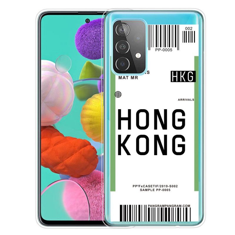 Skal för Samsung Galaxy A72 4G / A72 5G Boardingkort Till Hong Kong