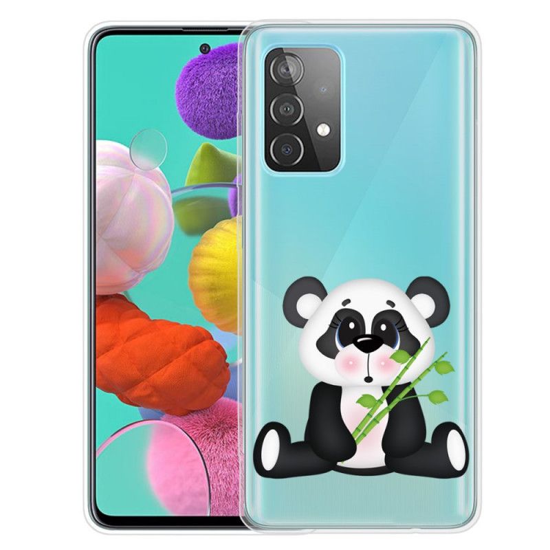 Skal för Samsung Galaxy A72 4G / A72 5G Transparent Ledsen Panda