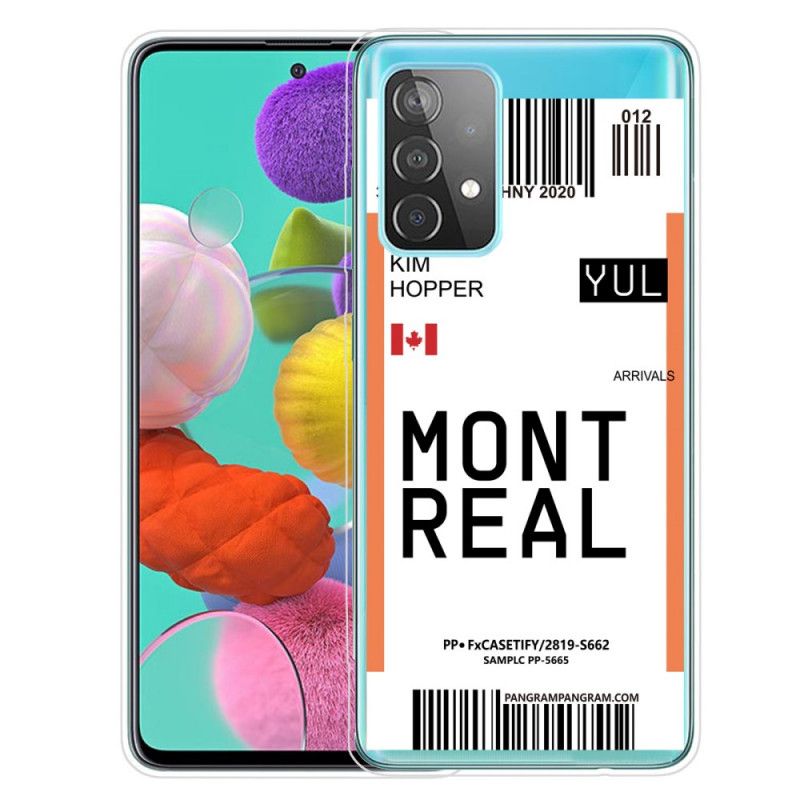 Skal Samsung Galaxy A72 4G / A72 5G Mobilskal Ombordstigningskort Till Montreal