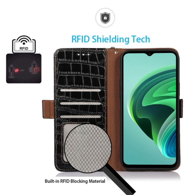 Fodral Xiaomi 14 Pro Krokodilstruktur Med Rfid-blockering