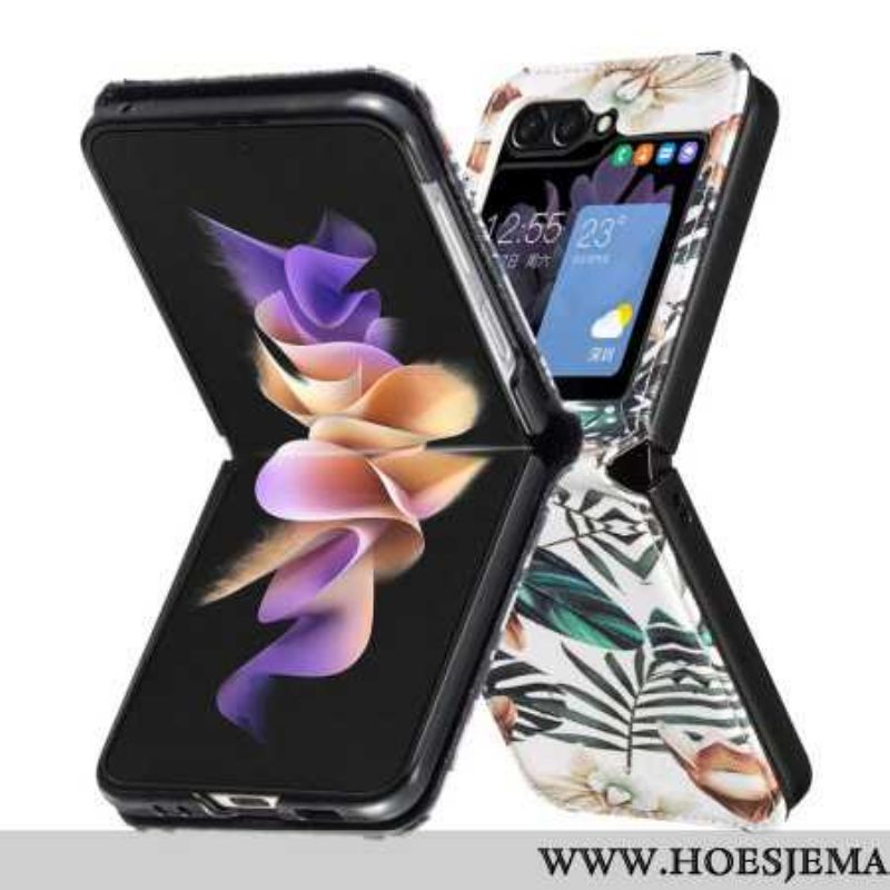 Skal För Samsung Galaxy Z Flip 6 Blad Och Blommor