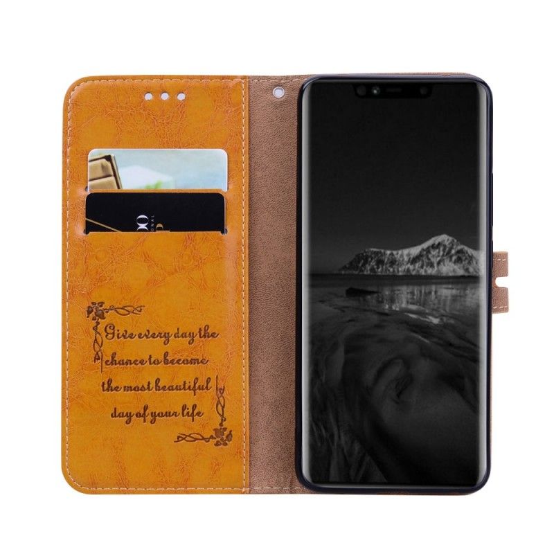 Fodral för Huawei Mate 20 Pro Röd Hattprins Vintage Oljevax