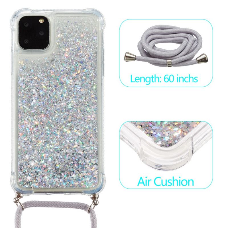 Iphone 11 Pro Max Glitter And Cord Case