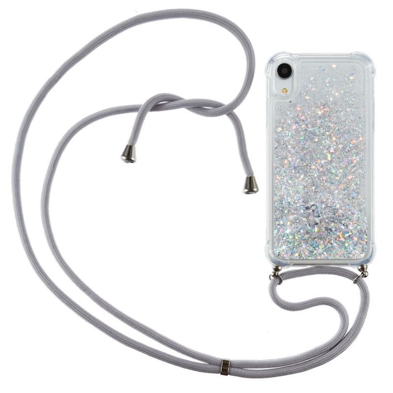 Iphone Xr Glitter And Cord Case