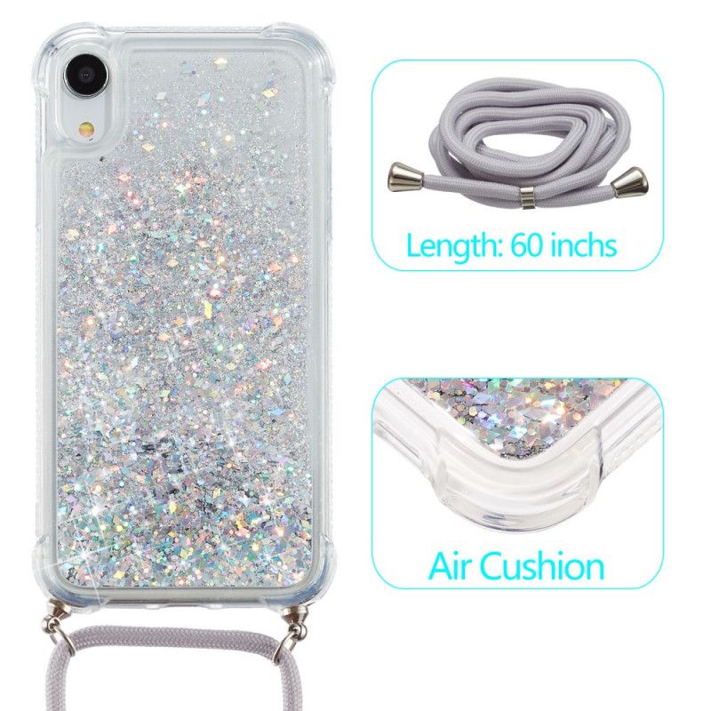 Iphone Xr Glitter And Cord Case