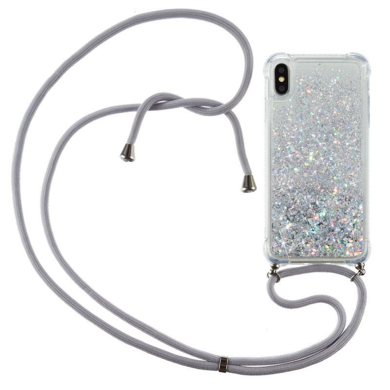 Iphone Xs Max Glitter And Cord Case