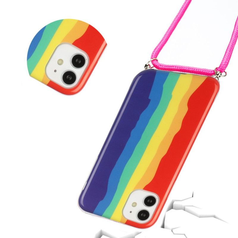 Rainbow Cord Iphone 12 Mini Skal