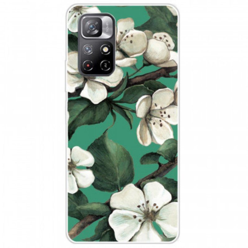 Skal Xiaomi Redmi Note 11 Pro Plus 5G Silikon Vita Blommor