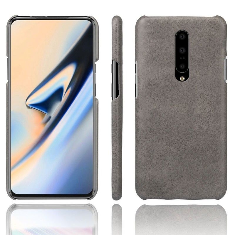 Skal för OnePlus 7 Pro Svart Ksq Lädereffekt