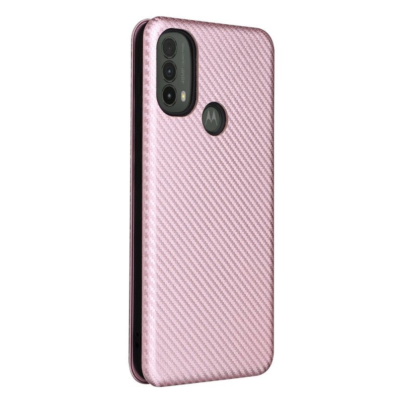 Folio-fodral För Moto E20 / E30 / E40 Kolfiber