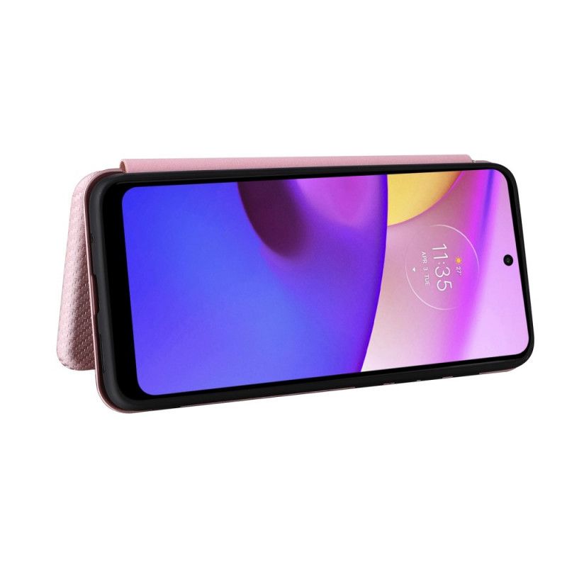 Folio-fodral För Moto E20 / E30 / E40 Kolfiber