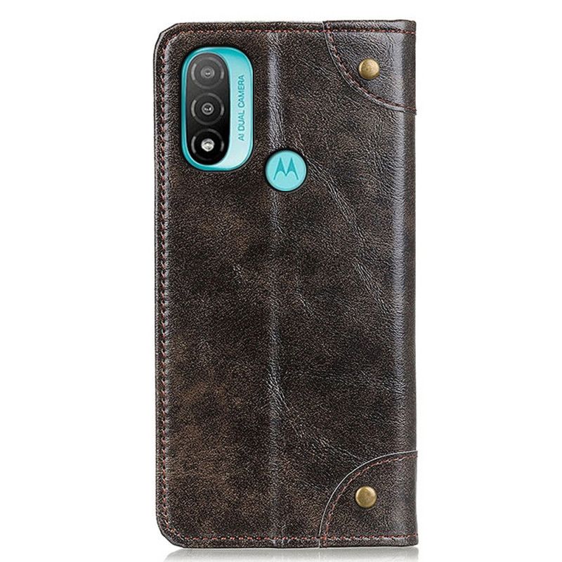 Folio-fodral Moto E20 / E30 / E40 Vintage Old