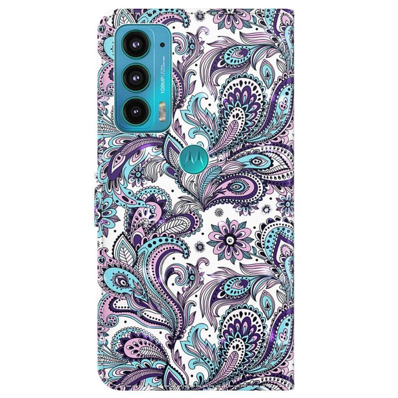 Skyddsfodral Moto E20 / E30 / E40 Paisley-mönster