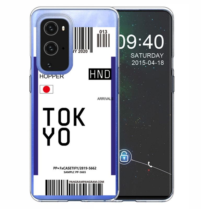 Skal för OnePlus 9 Pro Svart Boarding Pass Tokyo