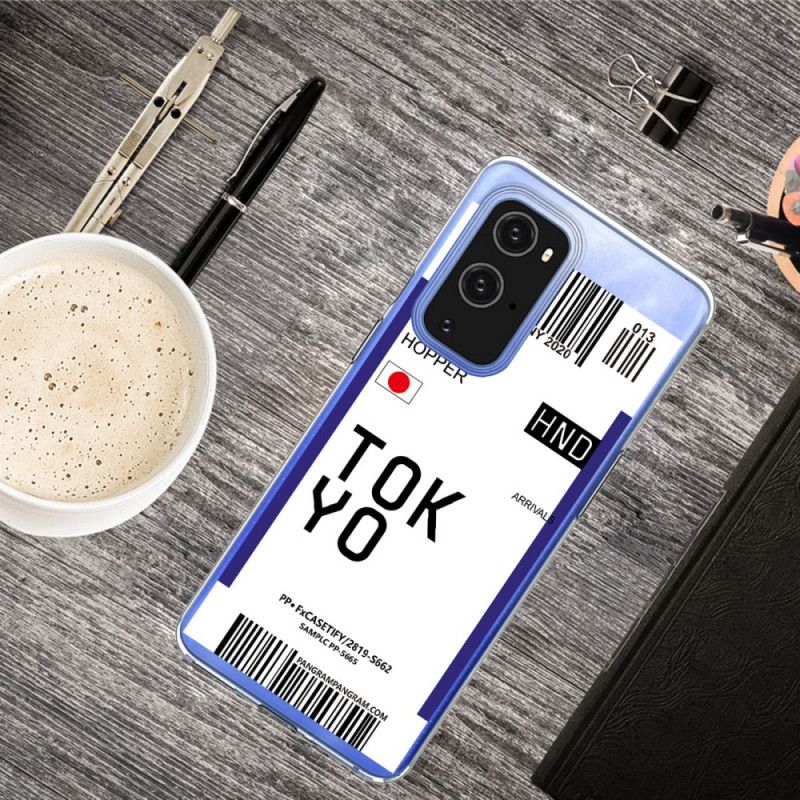 Skal för OnePlus 9 Pro Svart Boarding Pass Tokyo