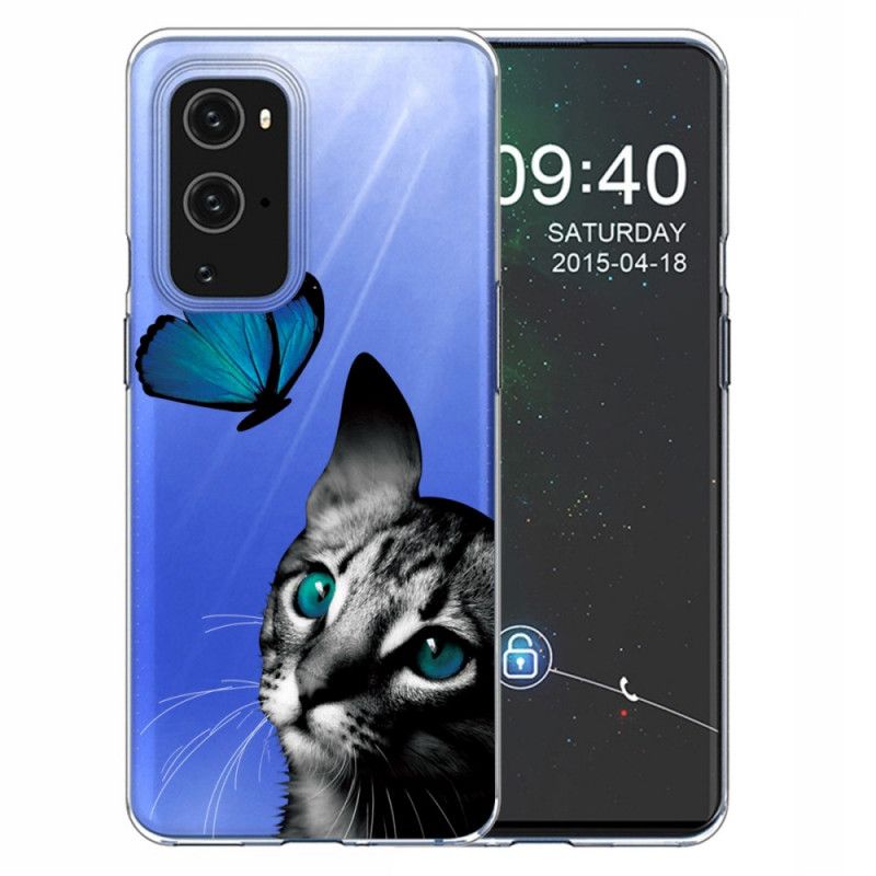 Skal OnePlus 9 Pro Katt Och Fjäril