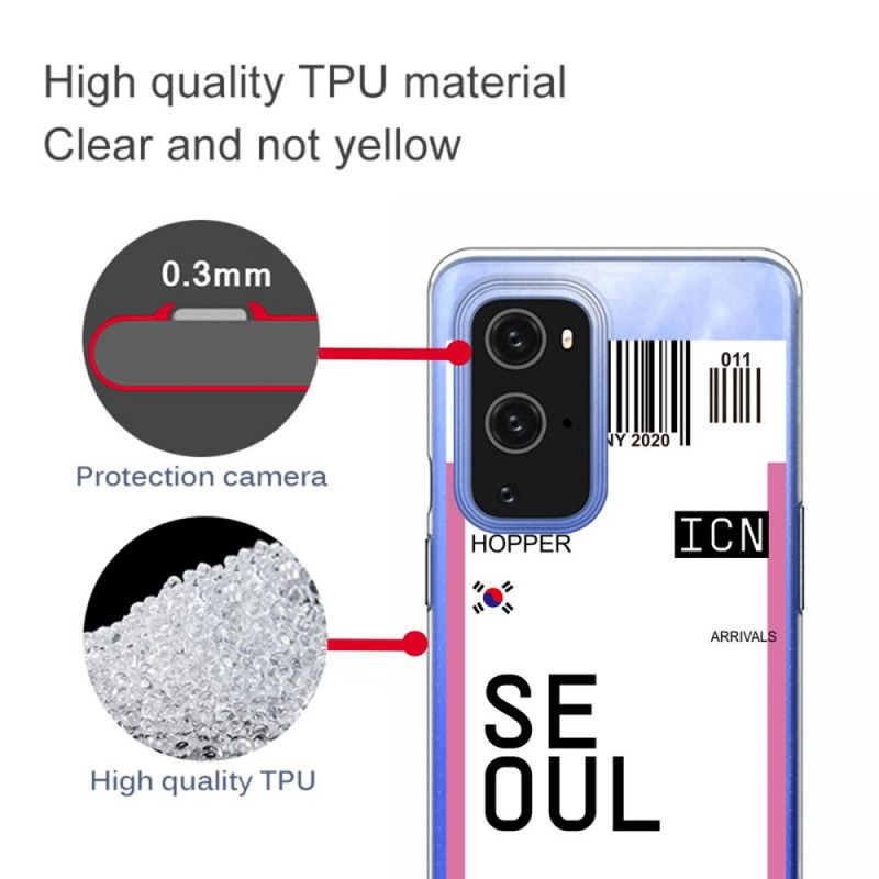 Skal OnePlus 9 Pro Magenta Ombordstigningskort Till Seoul