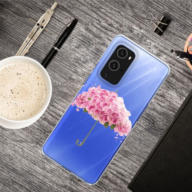 Skal OnePlus 9 Pro Mobilskal Paraply I Rosor