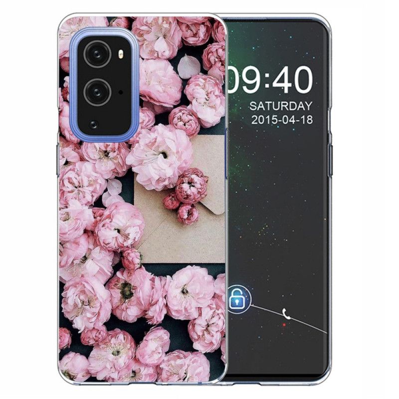 Skal OnePlus 9 Pro Röd Mobilskal Intensiva Blommor