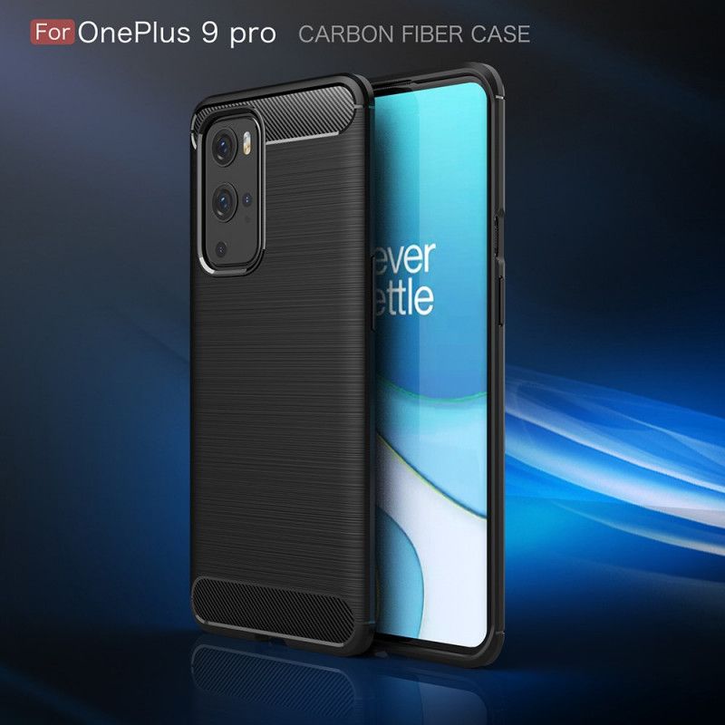 Skal OnePlus 9 Pro Svart Borstad Kolfiber