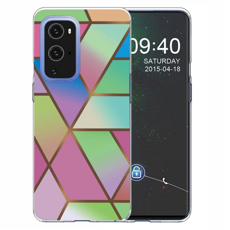 Skal OnePlus 9 Pro Svart Geometrisk Marmor