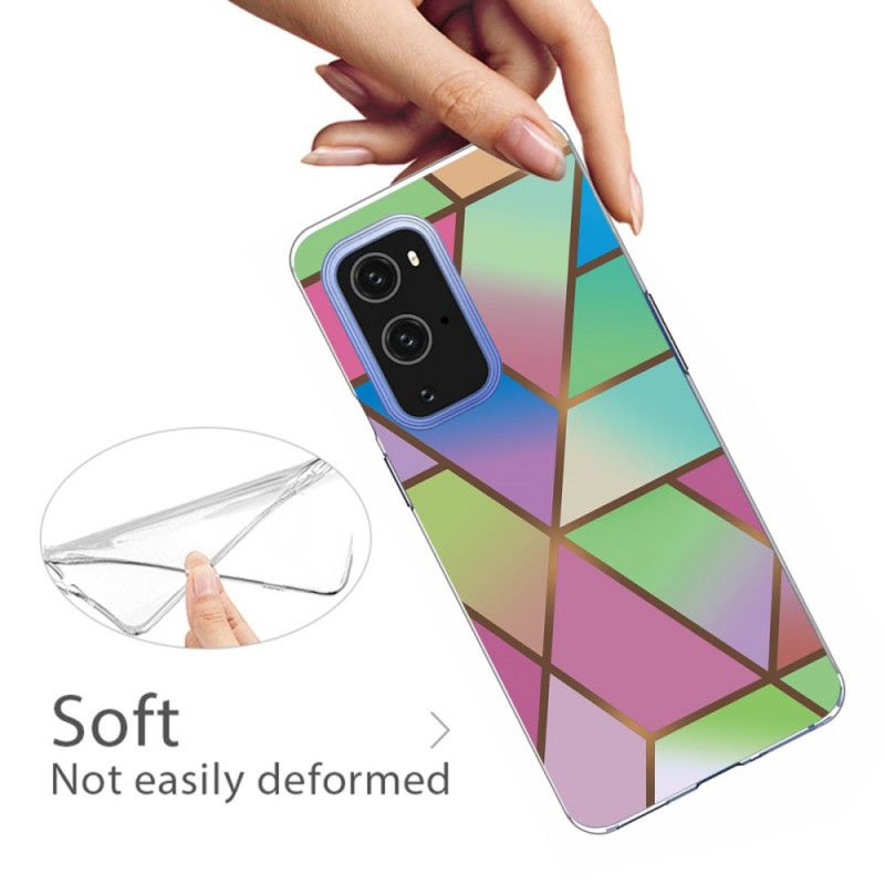 Skal OnePlus 9 Pro Svart Geometrisk Marmor