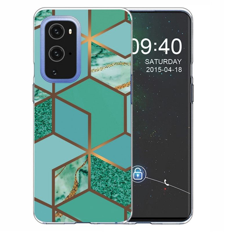 Skal OnePlus 9 Pro Svart Geometrisk Marmor