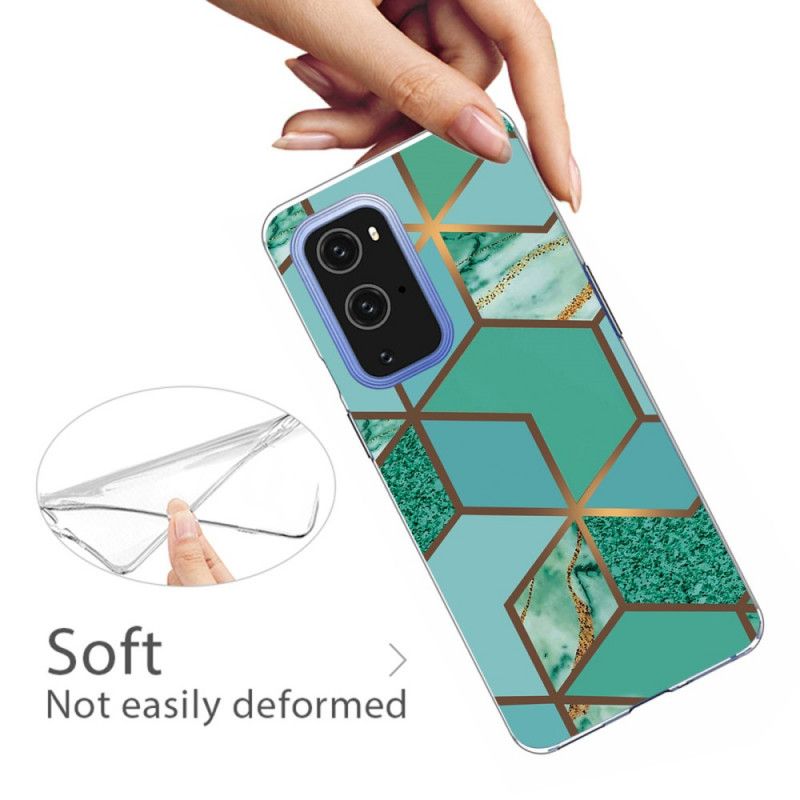 Skal OnePlus 9 Pro Svart Geometrisk Marmor