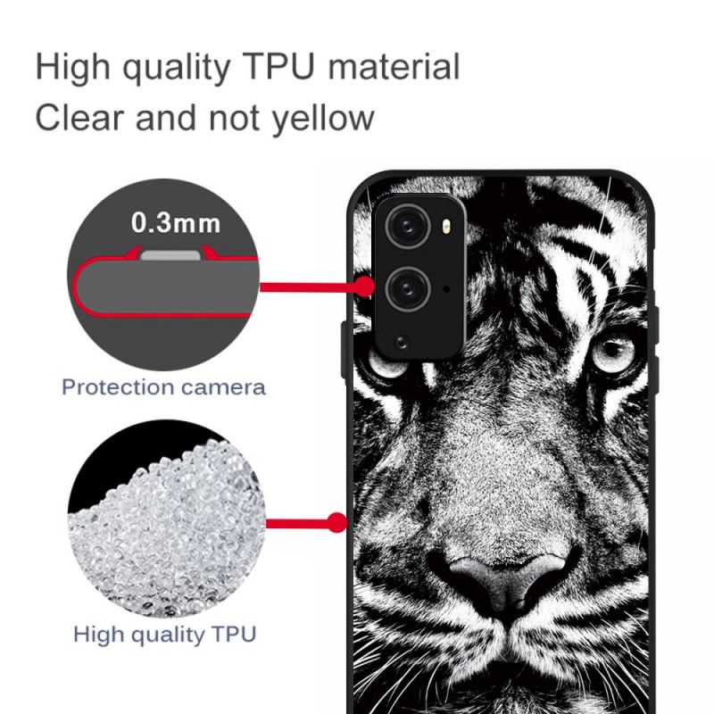 Skal OnePlus 9 Pro Svartvit Tiger