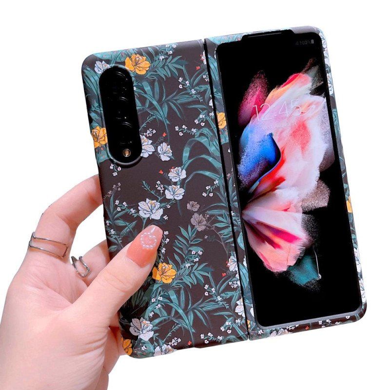 Skal Samsung Galaxy Z Fold 4 Blommor Bakgrund