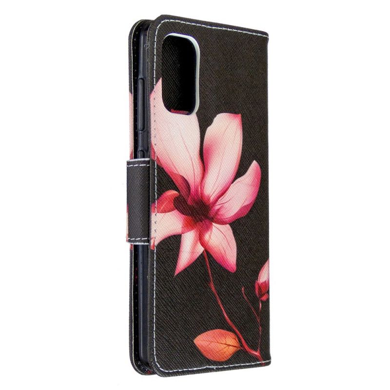 Fodral Samsung Galaxy A41 Rosa Blomma