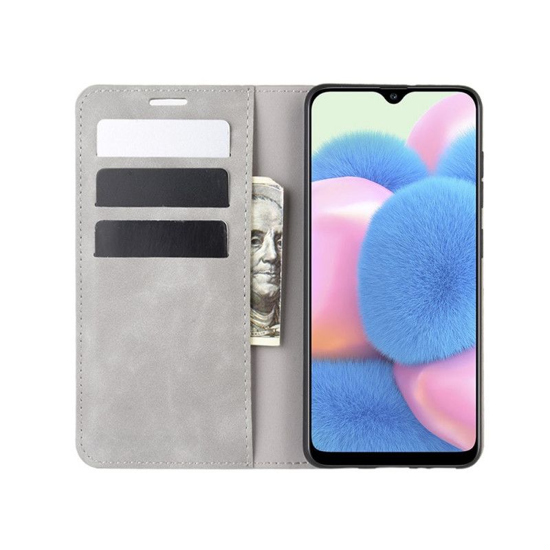 Folio-fodral Samsung Galaxy A41 Svart Mjukt Lädereffekt