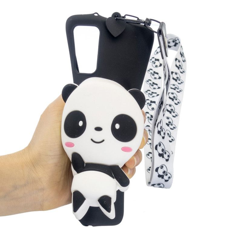 Skal för Samsung Galaxy A41 3D Panda Med Karbinhake