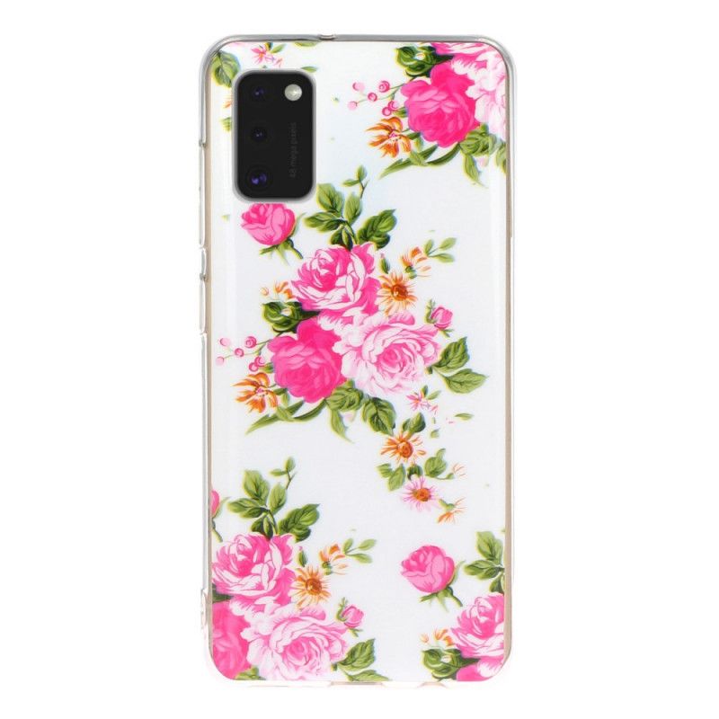 Skal Samsung Galaxy A41 Fluorescerande Frihetsblommor