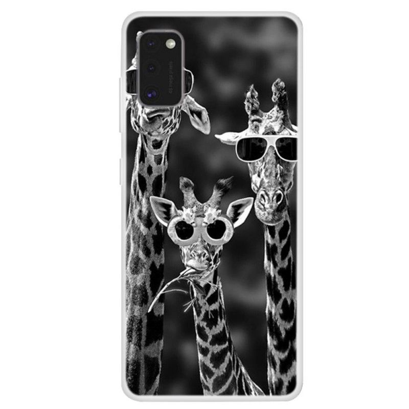 Skal Samsung Galaxy A41 Mobilskal Giraffer Med Glasögon