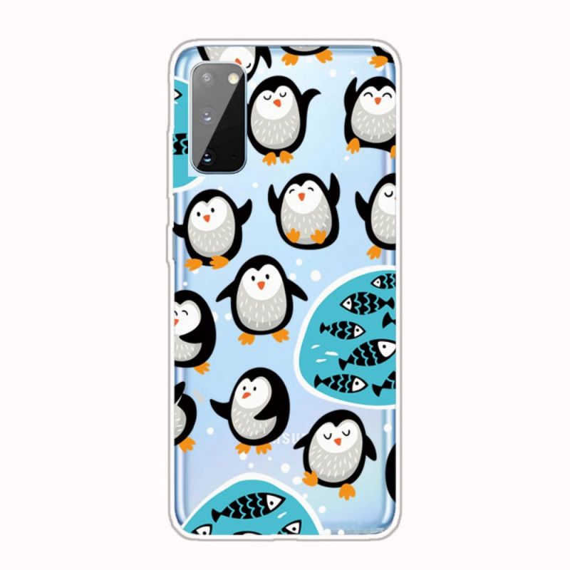 Skal Samsung Galaxy A41 Mobilskal Pingviner Och Fiskar