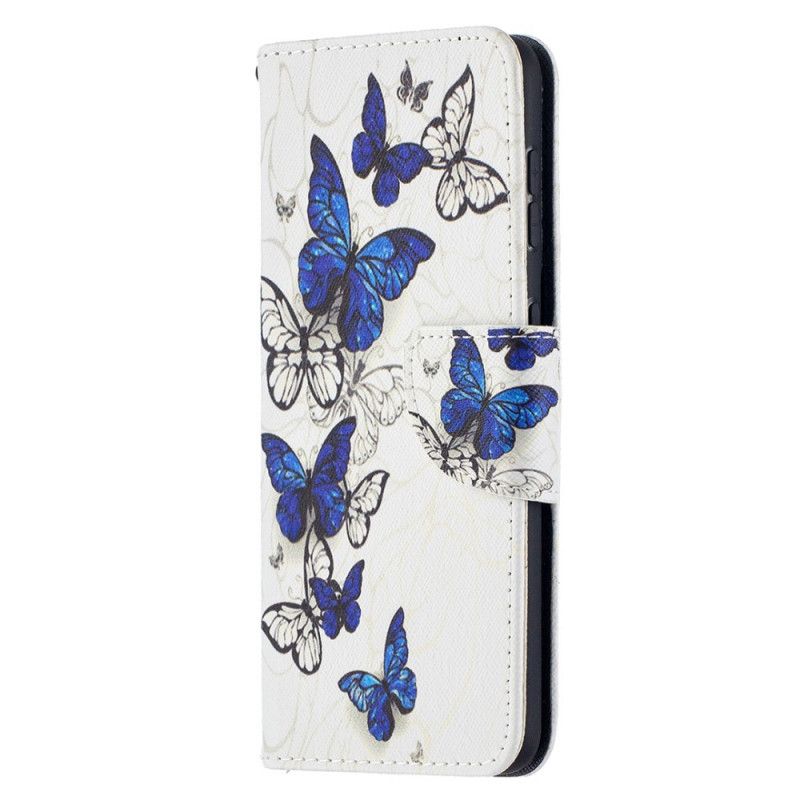 Fodral för Samsung Galaxy S21 5G Magenta Underbara Fjärilar