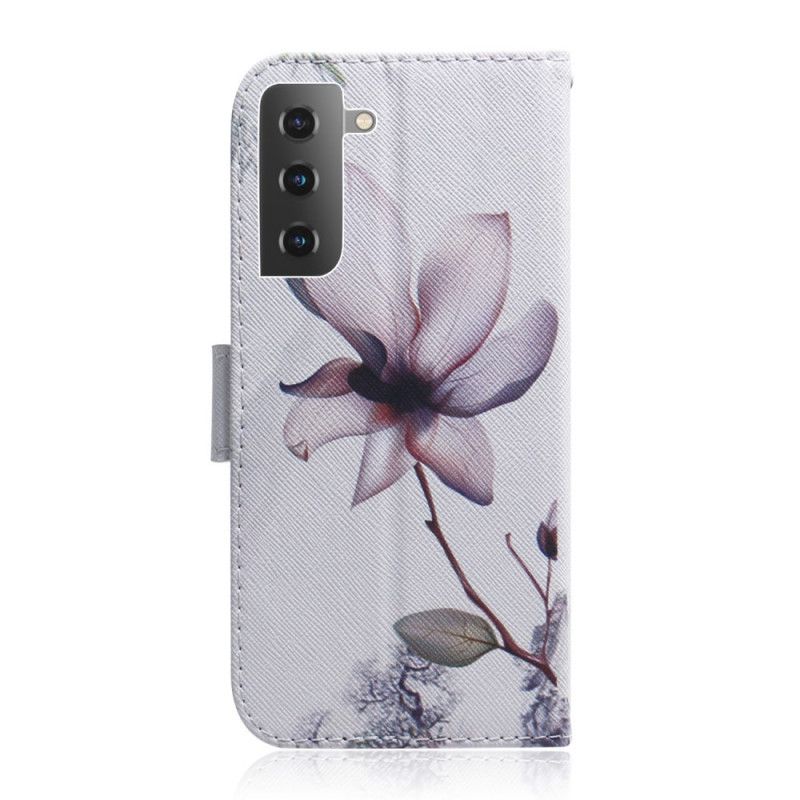 Fodral Samsung Galaxy S21 5G Gammal Rosblomma