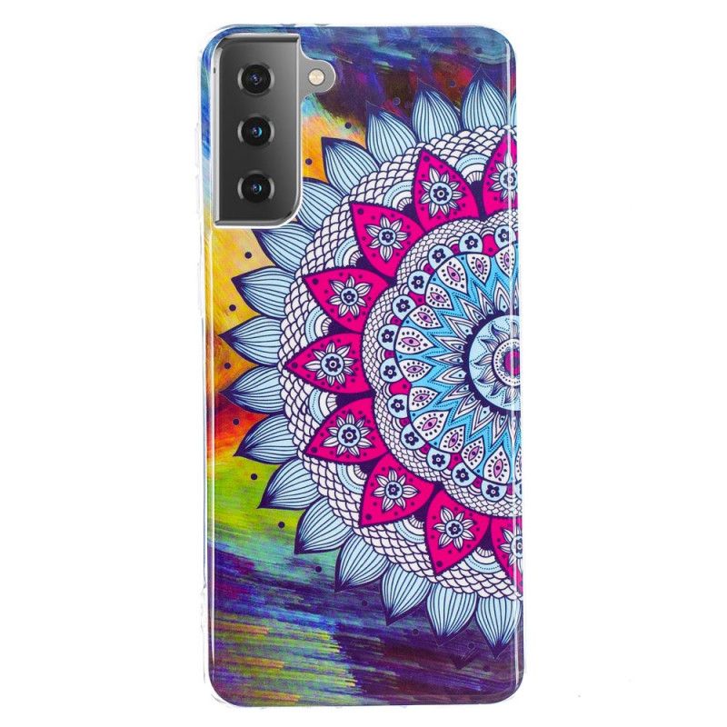 Skal för Samsung Galaxy S21 5G Fluorescerande Mandala