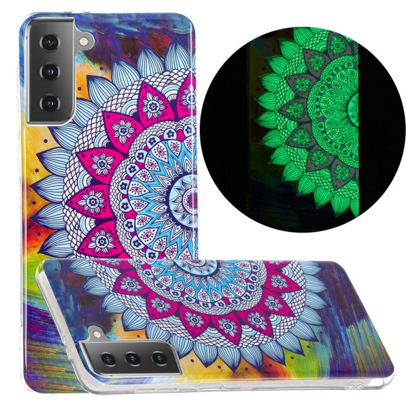 Skal för Samsung Galaxy S21 5G Fluorescerande Mandala