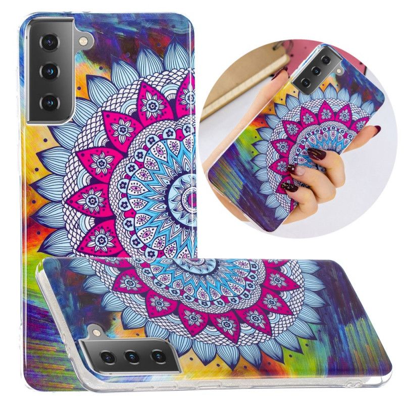 Skal för Samsung Galaxy S21 5G Fluorescerande Mandala