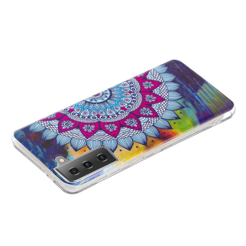 Skal för Samsung Galaxy S21 5G Fluorescerande Mandala