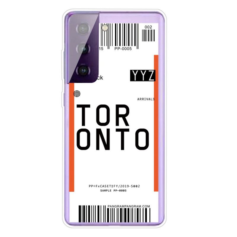 Skal Samsung Galaxy S21 5G Boardingkort Till Toronto