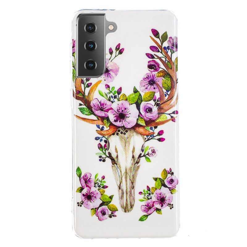 Skal Samsung Galaxy S21 5G Fluorescerande Blommande Älg