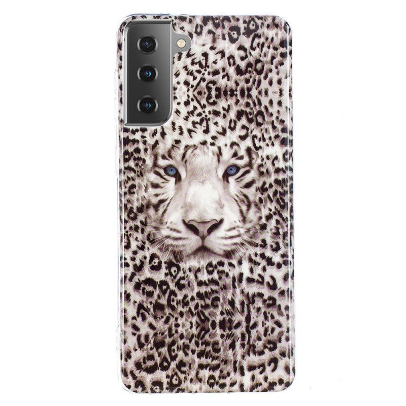 Skal Samsung Galaxy S21 5G Mobilskal Fluorescerande Leopard