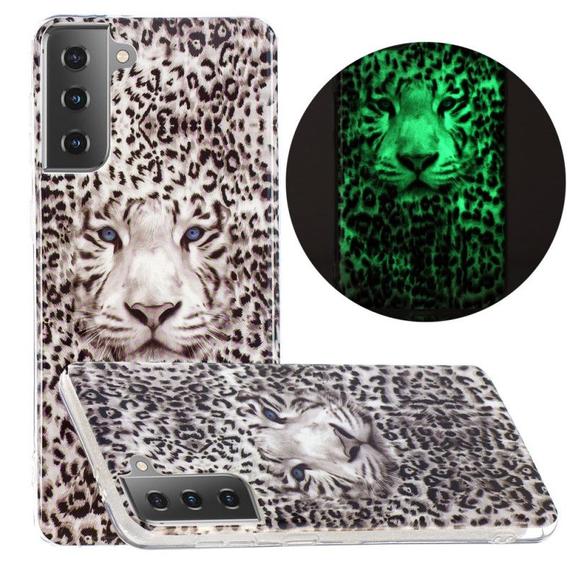 Skal Samsung Galaxy S21 5G Mobilskal Fluorescerande Leopard