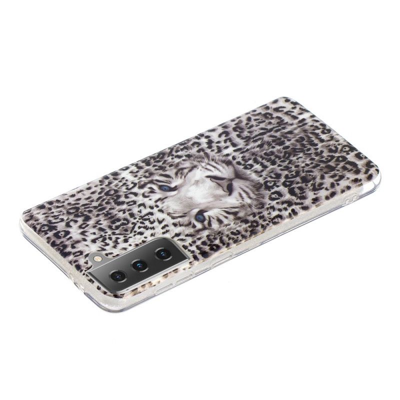 Skal Samsung Galaxy S21 5G Mobilskal Fluorescerande Leopard
