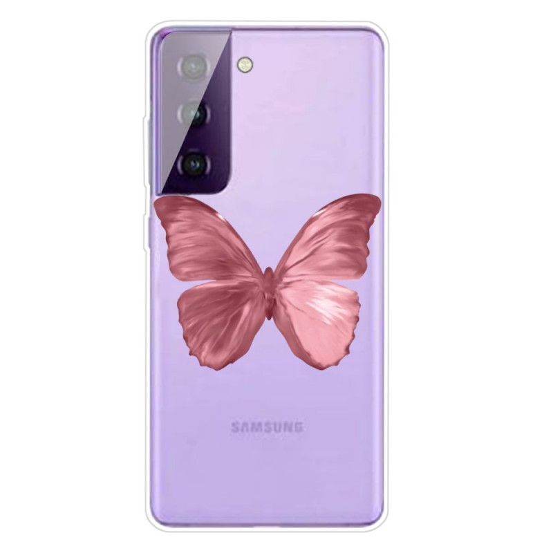 Skal Samsung Galaxy S21 5G Rosa Vilda Fjärilar