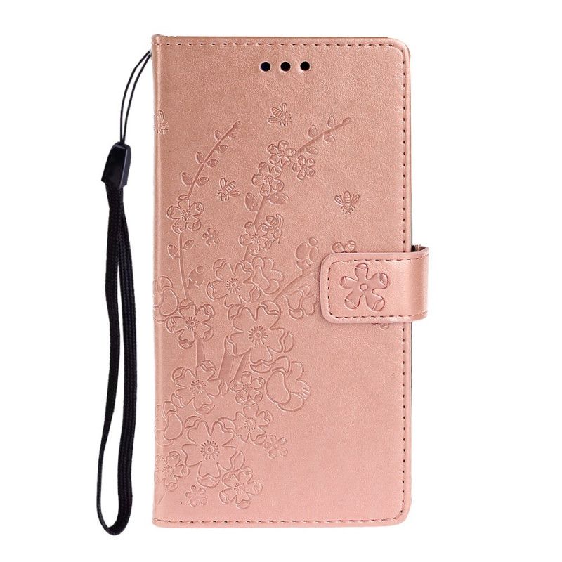 Fodral för Xiaomi Redmi Note 9S / Note 9 Pro Rose Gold Sommarblommor