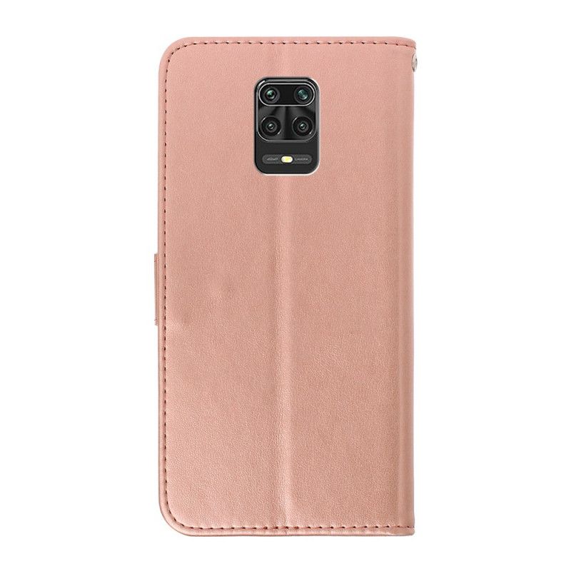 Fodral för Xiaomi Redmi Note 9S / Note 9 Pro Rose Gold Sommarblommor